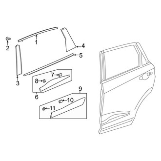 Acura OE - Rear Door - Exterior Trim