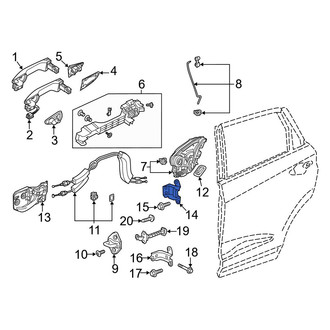 Acura OE - Rear Left Upper Door Hinge