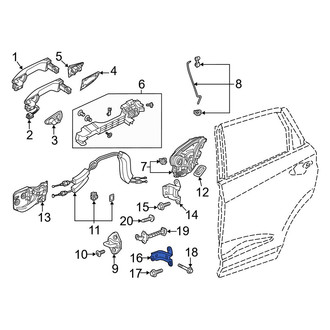 Acura OE - Rear Right Lower Door Hinge