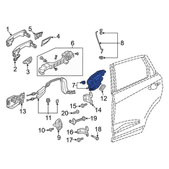 Acura OE - Rear Right Door Latch Assembly