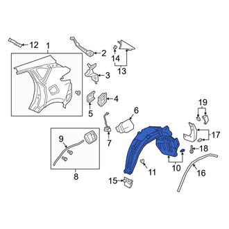 Acura OE - Rear Left Quarter Panel Splash Shield
