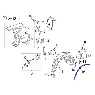 Acura OE - Wheel Arch Molding Seal