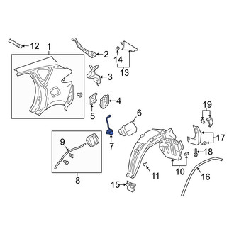 Acura OE - Rear Fuel Filler Door Lock Actuator