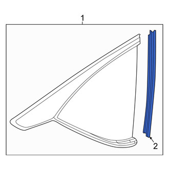 Acura OE - Rear Left Quarter Glass Seal