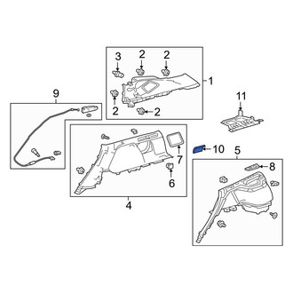 Acura OE - Left Folding Seat Latch Release Handle Cap