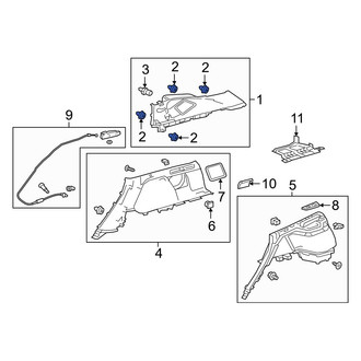 Acura OE - Lower Body B-Pillar Trim Panel Clip