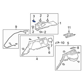 Acura OE - Quarter Panel Trim Panel Clip