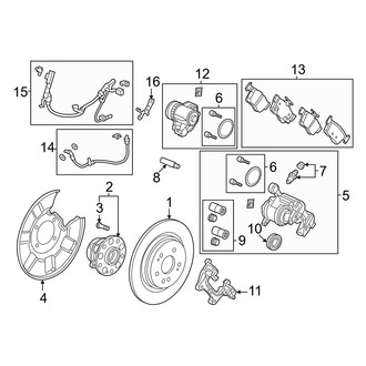 Acura OE - Rear Suspension - Brake Components (FWD)