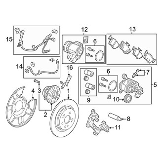 Acura OE - Rear Suspension - Brake Components (AWD)