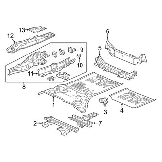 Acura OE - Rear Body & Floor - Floor & Rails