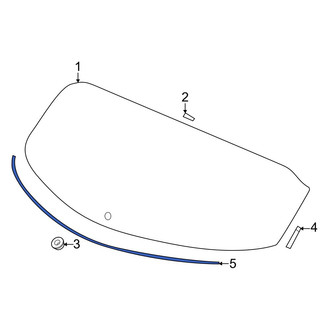 Acura OE - Rear Lower Back Glass Weatherstrip
