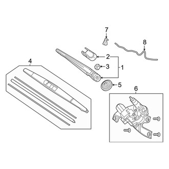 Acura OE - Lift Gate - Wiper & Washer Components