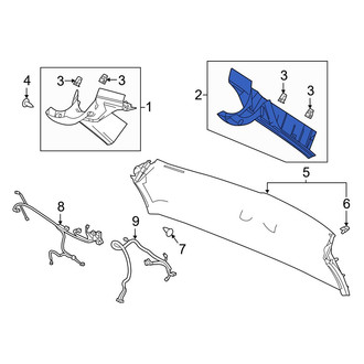 Acura OE - Rear Left Upper Liftgate Trim