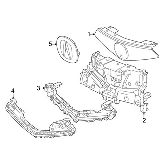 Acura OE - Front Bumper & Grille - Grille & Components