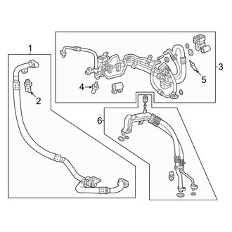 Acura OE - Air Conditioner & Heater - Hoses & Pipes (Evaporator & Cooler Lines), (RWD)