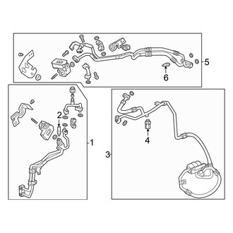 Acura OE - Air Conditioner & Heater - Hoses & Pipes (Heater & Condenser Lines), (RWD)