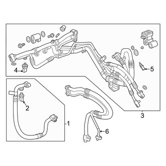 Acura OE - Air Conditioner & Heater - Hoses & Pipes (Evaporator & Cooler Lines), (AWD)