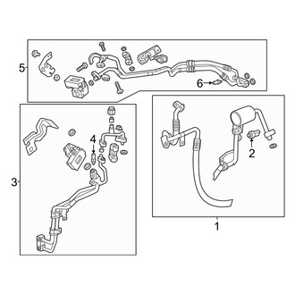 Acura OE - Air Conditioner & Heater - Hoses & Pipes (Heater & Condenser Lines), (AWD)