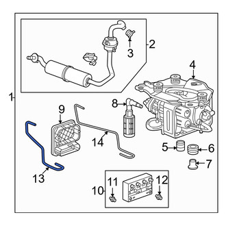 Acura OE - Right Air Suspension Compressor Line