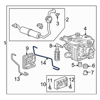 Acura OE - Left Air Suspension Compressor Line
