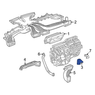 Acura OE - Front Right Lower Instrument Panel Air Duct