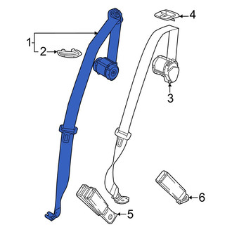 Acura OE - Rear Left Seat Belt Lap and Shoulder Belt