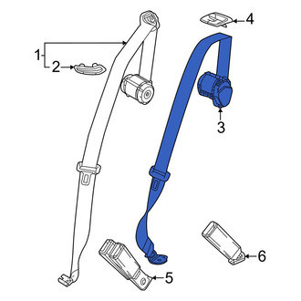 Acura OE - Rear Center Seat Belt Lap and Shoulder Belt