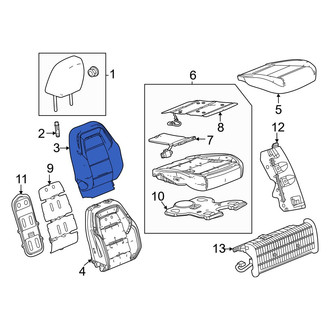Acura OE - Front Left Seat Back Cushion Cover