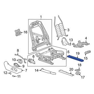 Acura OE - Front Right Outer Seat Track Cover