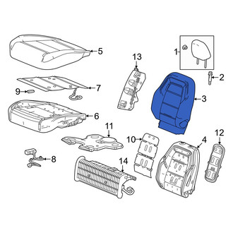 Acura OE - Front Left Seat Back Cushion Cover