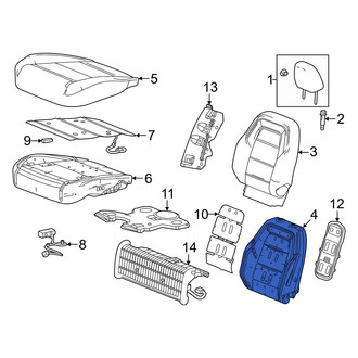 Acura OE - Front Left Seat Back Cushion