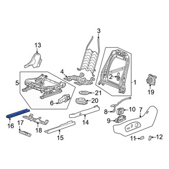 Acura OE - Front Left Inner Seat Track Cover