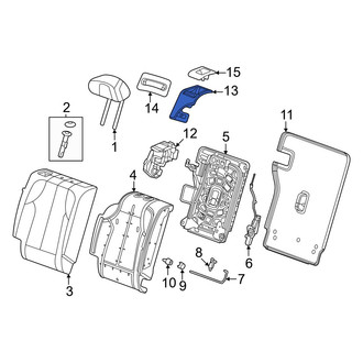 Acura OE - Rear Right Seat Latch Cover