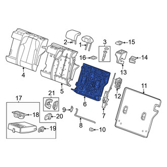 Acura OE - Rear Left Seat Back Frame