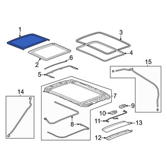 Acura OE - Front Sunroof Glass
