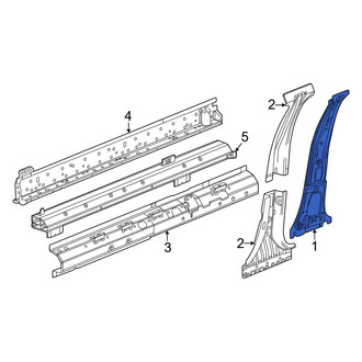 Acura OE - Left Inner Body B-Pillar