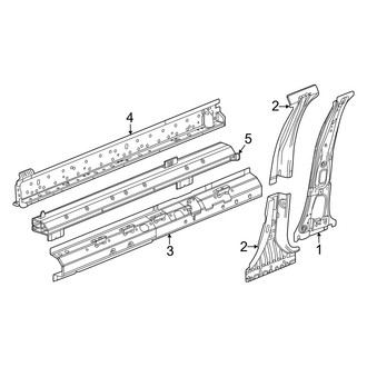 Acura OE - Pillars, Rocker & Floor - Center Pillar & Rocker