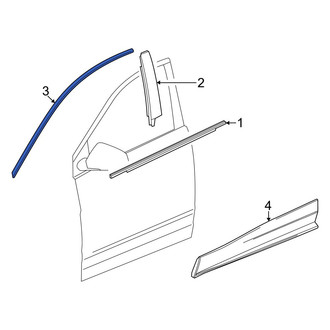 Acura OE - Front Left Door Belt Molding