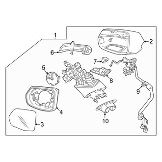 Acura OE - Front Door - Outside Mirrors