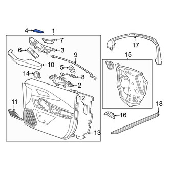 Acura OE - Left Door Window Switch Bezel Cap