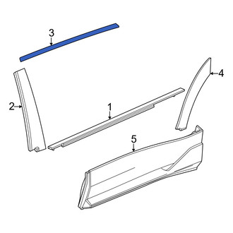Acura OE - Rear Left Door Reveal Molding