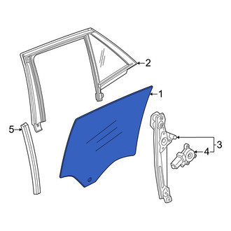Acura OE - Front Right Door Glass