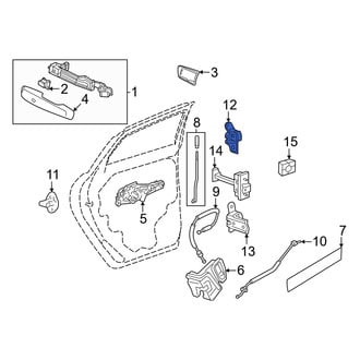 Acura OE - Rear Right Upper Door Hinge