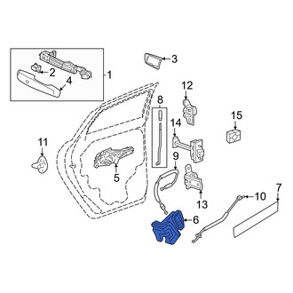 Acura OE - Rear Right Door Latch Assembly
