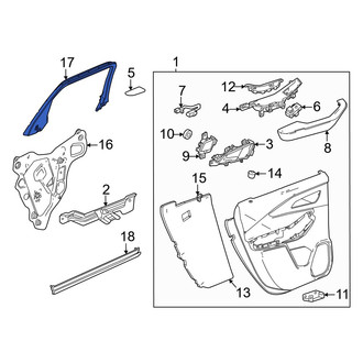 Acura OE - Rear Left Door Window Molding