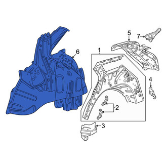Acura OE - Rear Left Inner Wheel Housing Side Panel