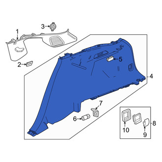 Acura OE - Rear Left Lower Interior Quarter Panel Trim Panel