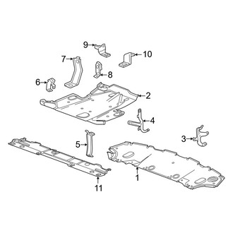 Acura OE - Rear Body & Floor - Under Cover & Splash Shields