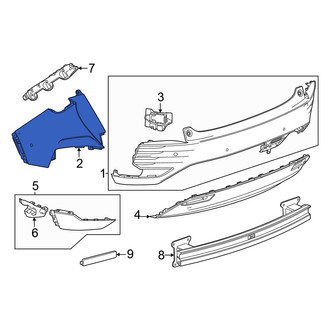 Acura OE - Rear Left Bumper Corner Cover