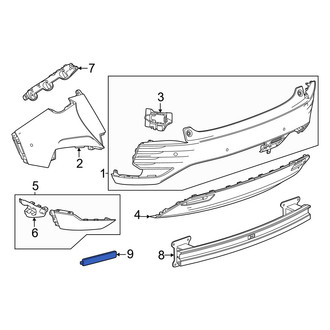 Acura OE - Rear Reflector Panel